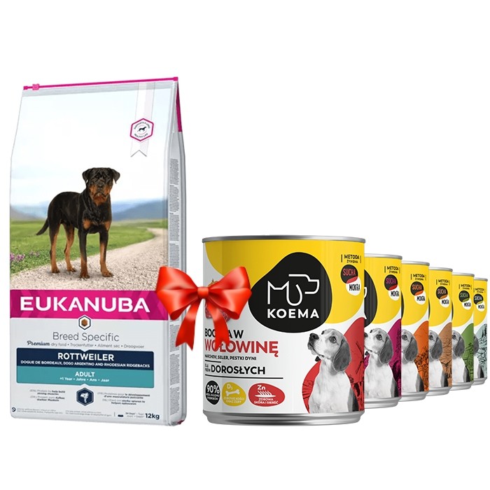 Karmy suche dla psa - Eukanuba Breed Specific Rottweiler Adult