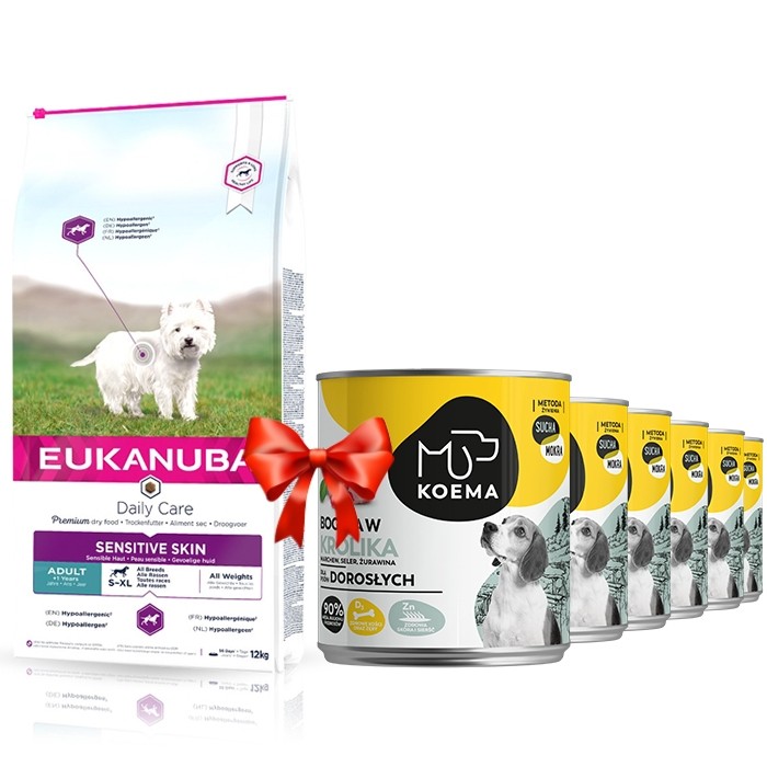 Karmy suche dla psa - Eukanuba Daily Care Sensitive Skin Adult