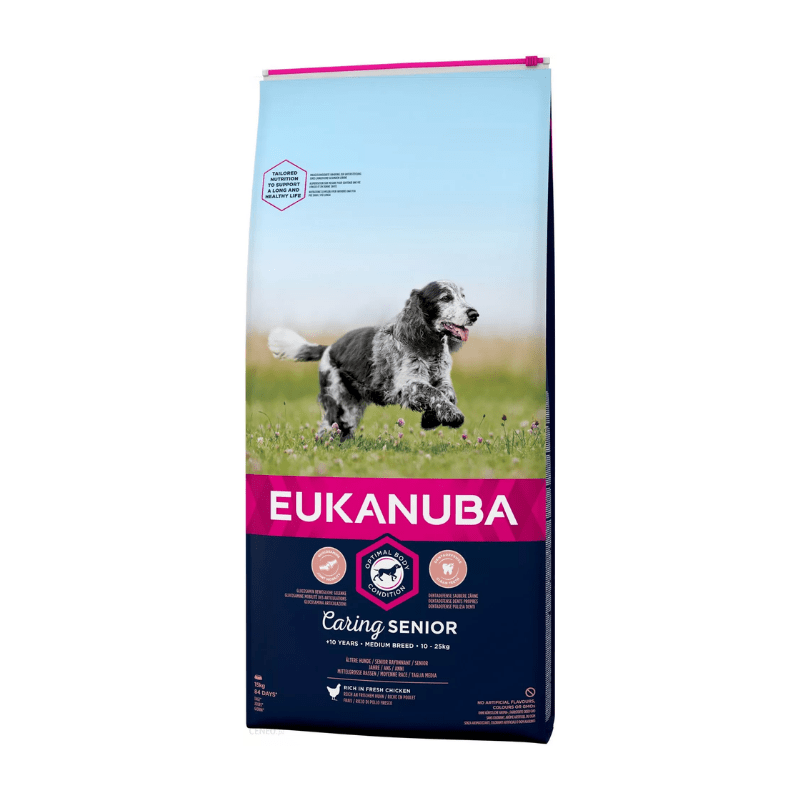 Karmy suche dla psa - Eukanuba Caring Senior Medium Breed