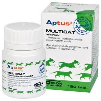 Suplementy - Aptus Multicat preparat witaminowy dla kotów 120 tabletek
