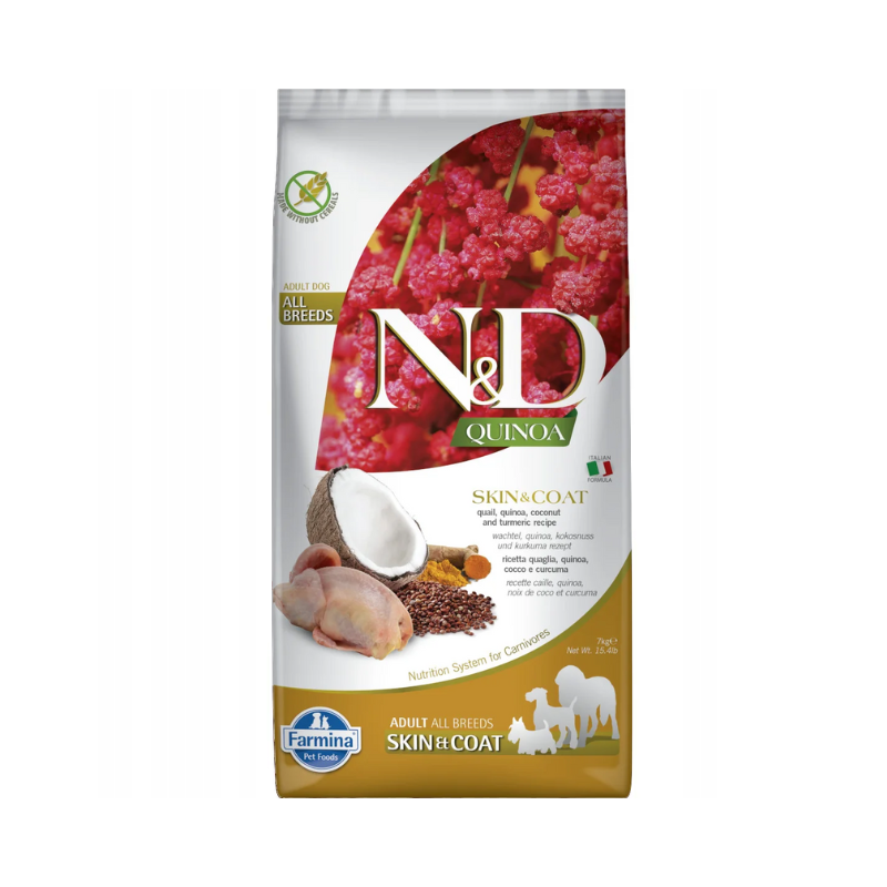 Karmy suche dla psa - Farmina N&D Dog Quinoa Skin & Coat Quail