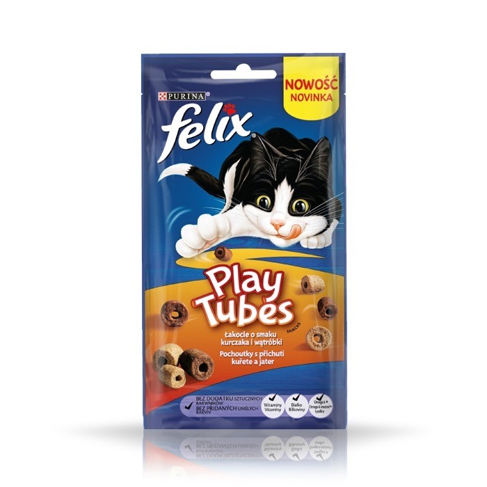 Przysmaki dla kota - Felix Play Tubes kurczak i wątróbka 50g