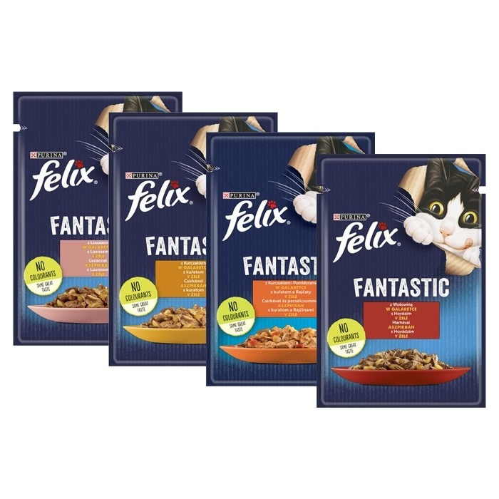 Karmy mokre dla kota - Felix Fantastic Adult mix smaków w galaretce 85g