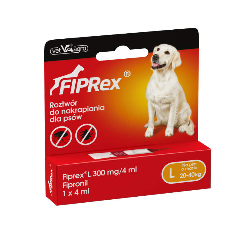 Preparaty lecznicze - Fiprex krople na pchły i kleszcze dla psa L (25-40kg)