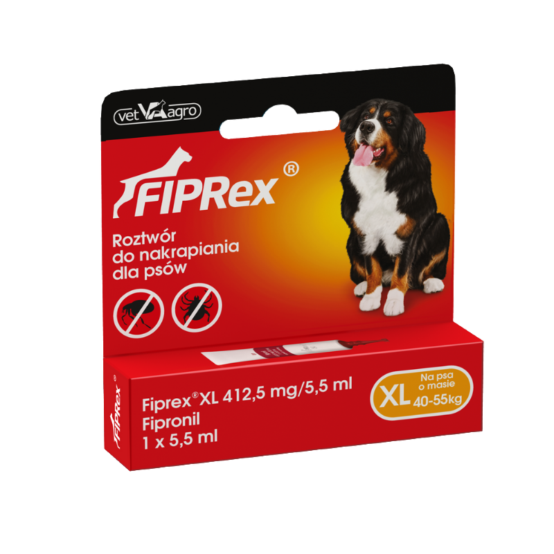 Preparaty lecznicze - Fiprex krople na pchły i kleszcze dla psa XL (40-55kg)