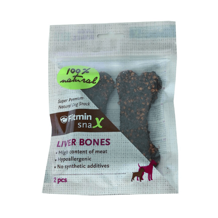 Przysmaki dla psa - Fitmin Dog Snax Bones Liver 2szt.