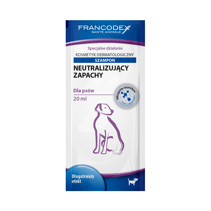 Higiena, pielęgnacja sierści - Francodex Szampon dla psów neutralizujący brzydki zapach w saszetce 20ml