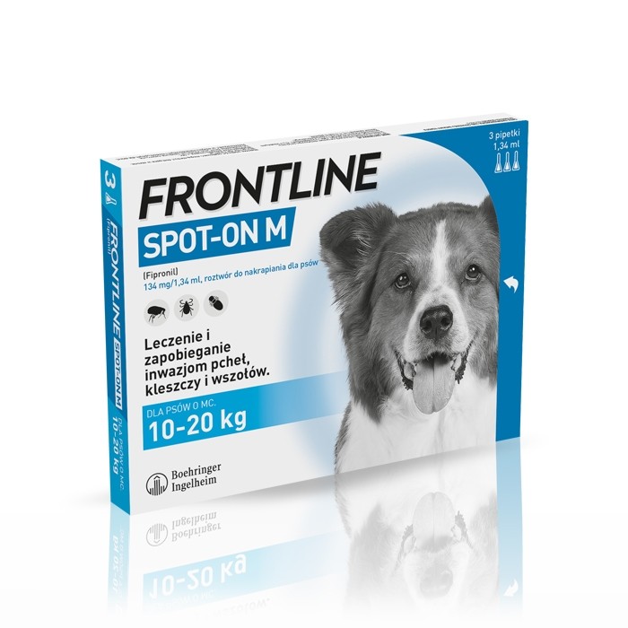 Preparaty lecznicze - Frontline Spot On Pies M 10-20 kg 3 x 1.34ml