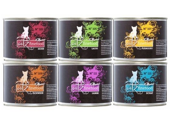 Karmy mokre dla kota - Catz Finefood Purrrr puszka 190-200g x 6 (Multipak x 1)
