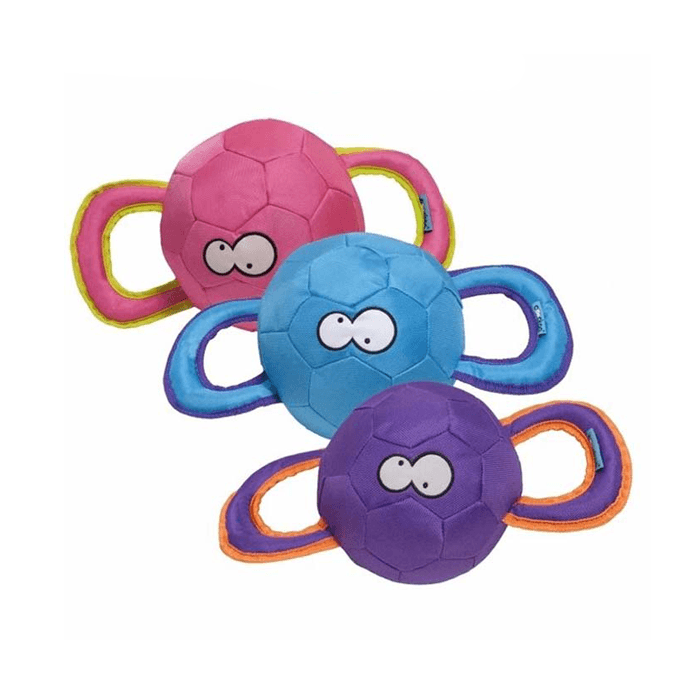 Zabawki - Coockoo Durable Pully piłka z uchwytem mix kolorów 18cm