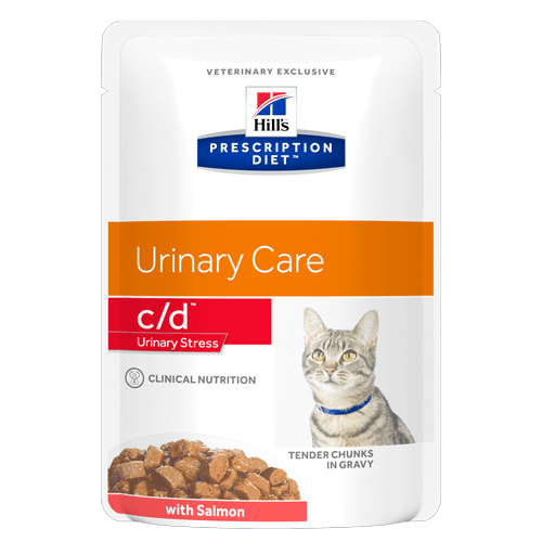 Karmy mokre dla kota - Hill's Prescription Diet Feline c/d Urinary Care Stress z łososiem 85g