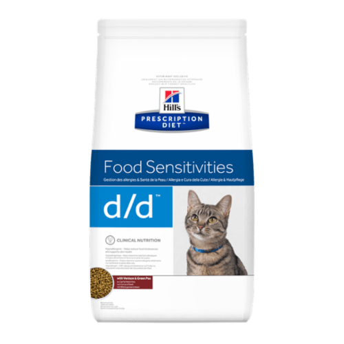 Karmy suche dla kota - Hill's Prescription Diet Feline d/d Food Sensitivities z dziczyzną i groszkiem