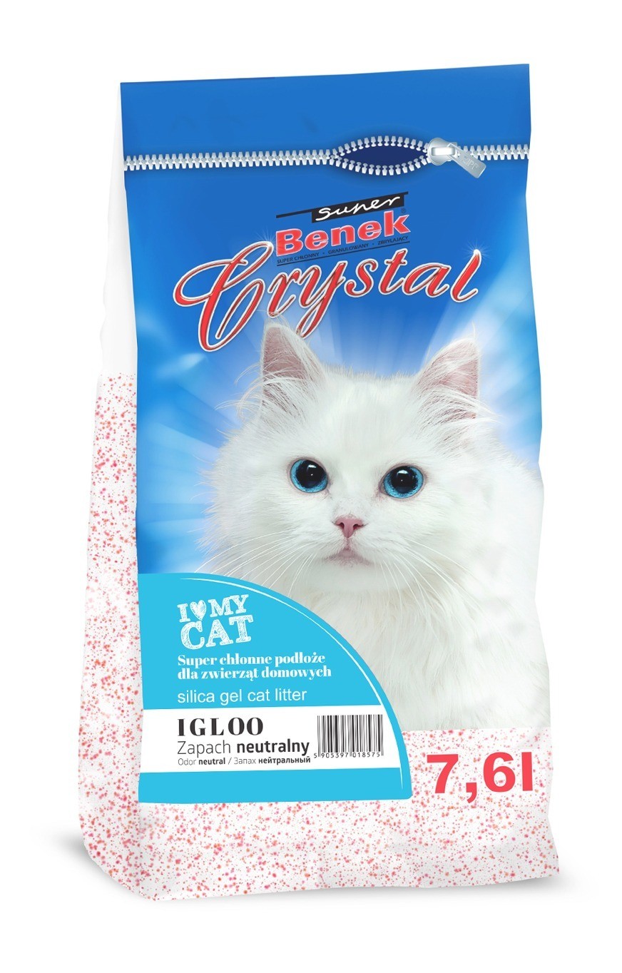 żwirek dla kota - Żwirek Super Benek Crystal Igloo 15kg