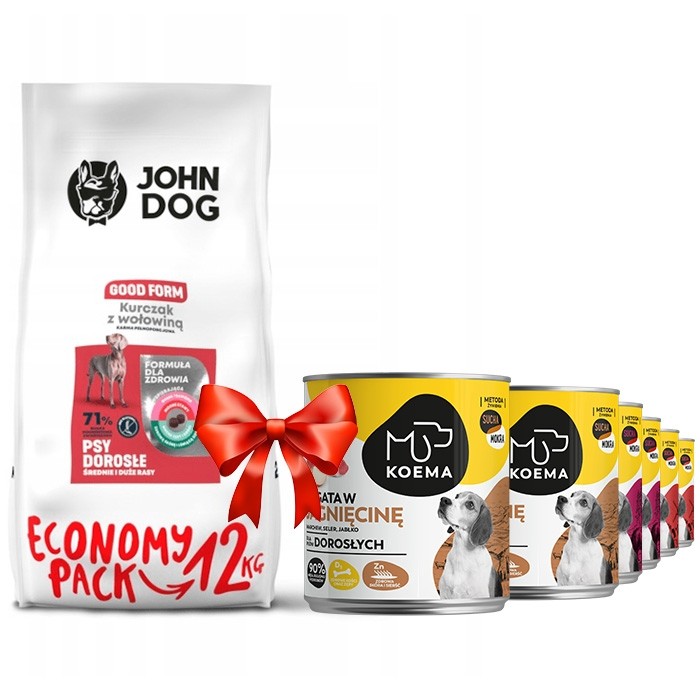 Karmy suche dla psa - John Dog Good Form średnie i duże rasy Kurczak z wołowiną