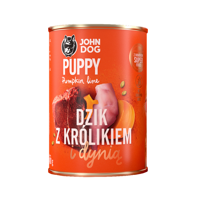Karmy mokre dla psa - John Dog Pumpkin Line Junior 400g x 4
