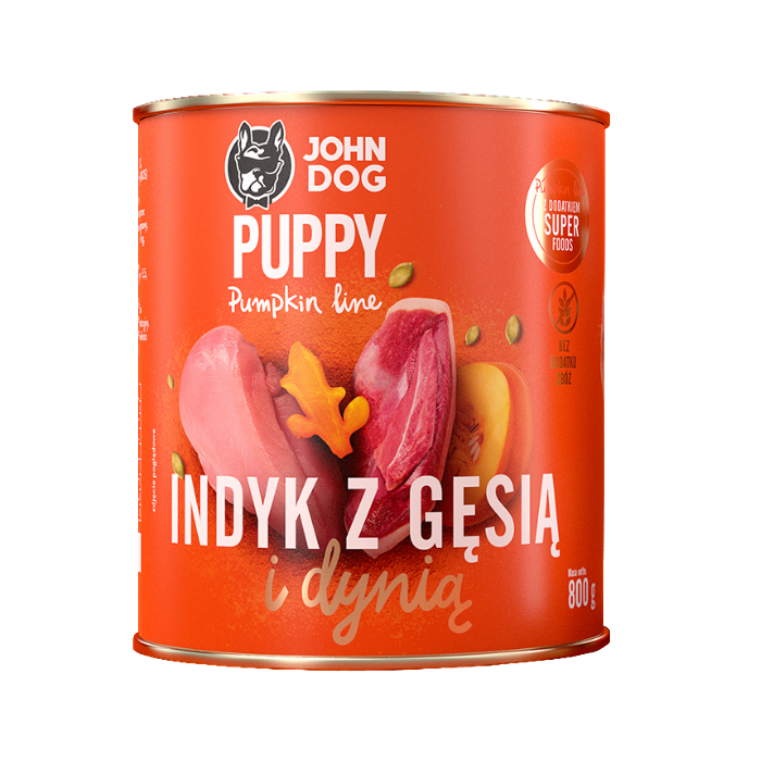 Karmy mokre dla psa - John Dog Pumpkin Line Junior 800g x 4