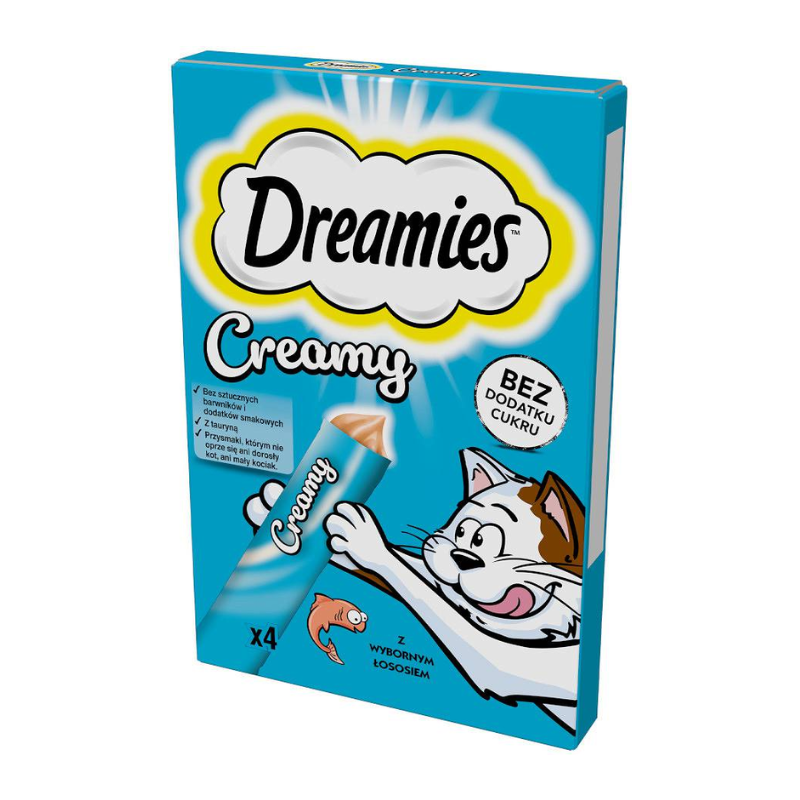 Przysmaki dla kota - Dreamies Creamy Przysmak z łososiem dla kota