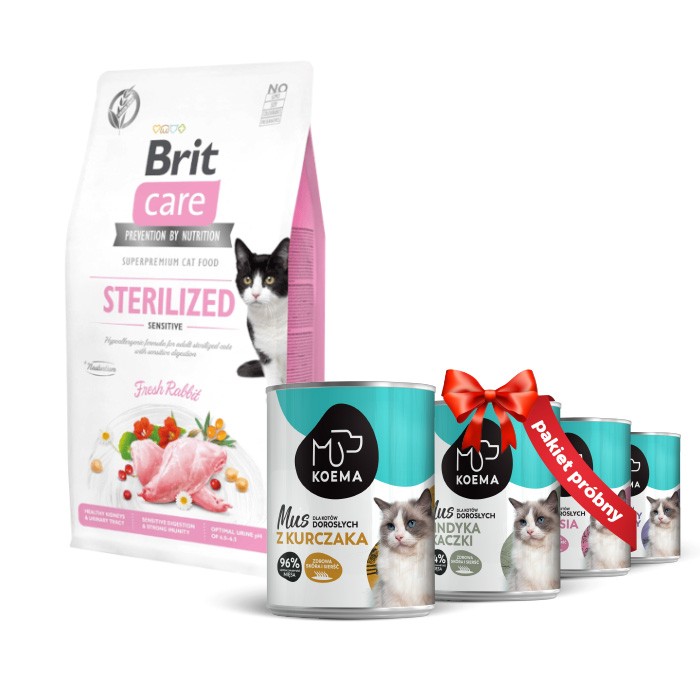 Karmy suche dla kota - Brit Care Cat Grain-free Sterilized Sensitive