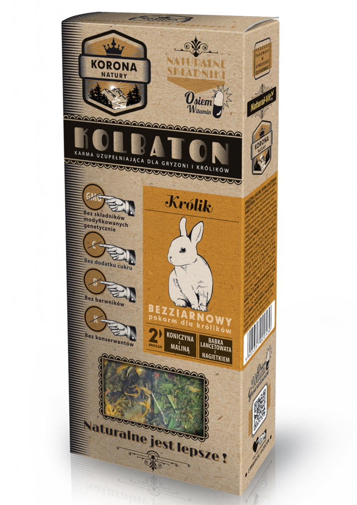 Przysmaki dla małych ssaków - Korona Natury Kolbaton dla królika 120g