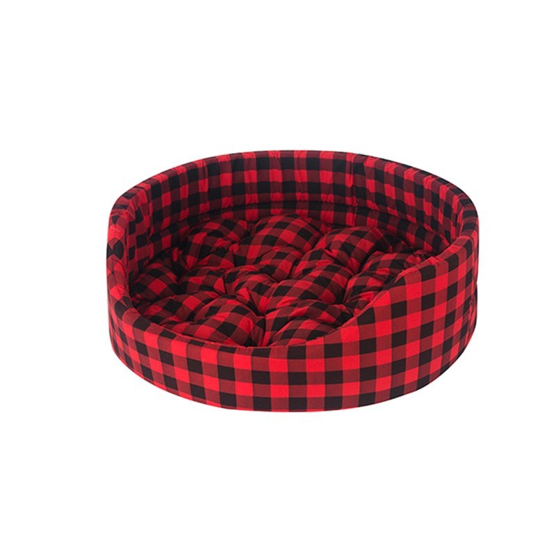 Chaba Legowisko Owalne Standard z poduszką czerwona krata Legowiska, budki - Chaba Legowisko Owalne Standard z poduszką czerwona krata