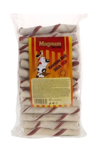 Przysmaki dla psa - Magnum Rurka nadziewana biało-czerwona 40 szt.
