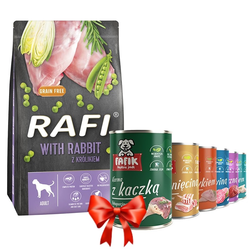 Karmy suche dla psa - Rafi Adult z królikiem