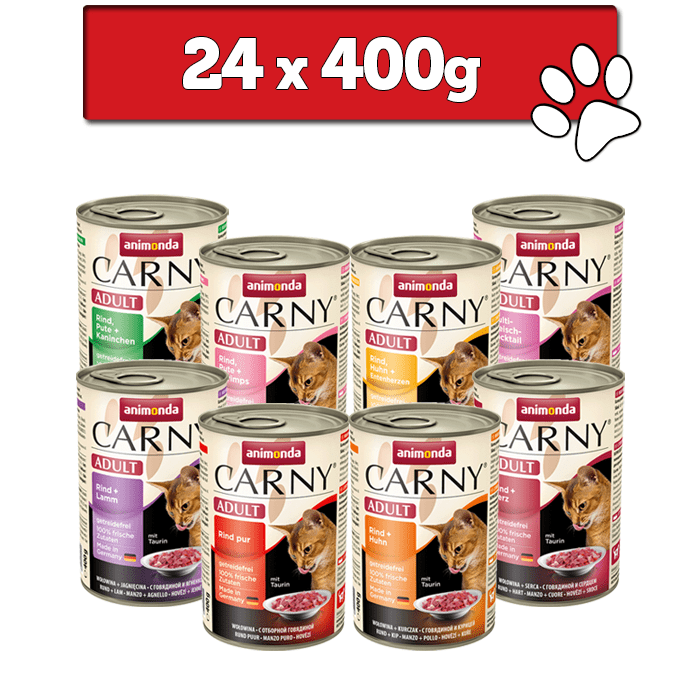 Karmy mokre dla kota - Animonda Carny Adult mix 8 smaków 400g x 24