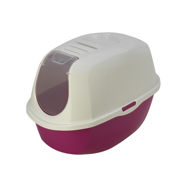 Kuwety, łopatki dla kota - Yarro Moderna Smart Cat Toaleta dla kota z filtrem różowa 66x46x49cm
