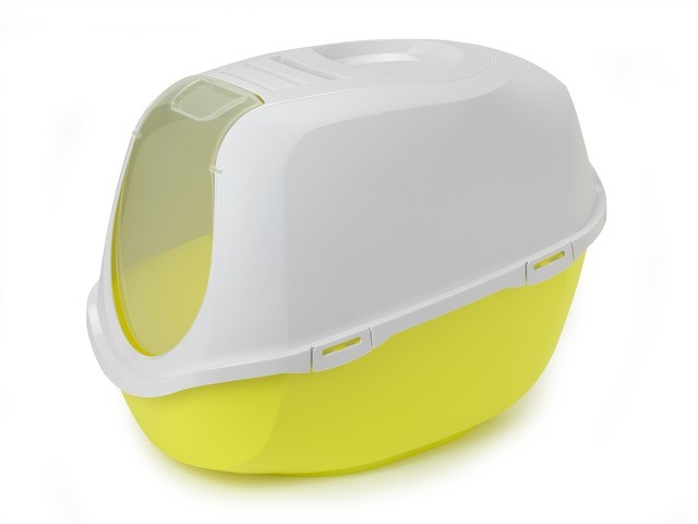Kuwety, łopatki dla kota - Yarro Moderna Smart Cat Toaleta dla kota z filtrem limonkowa 66x46x49cm