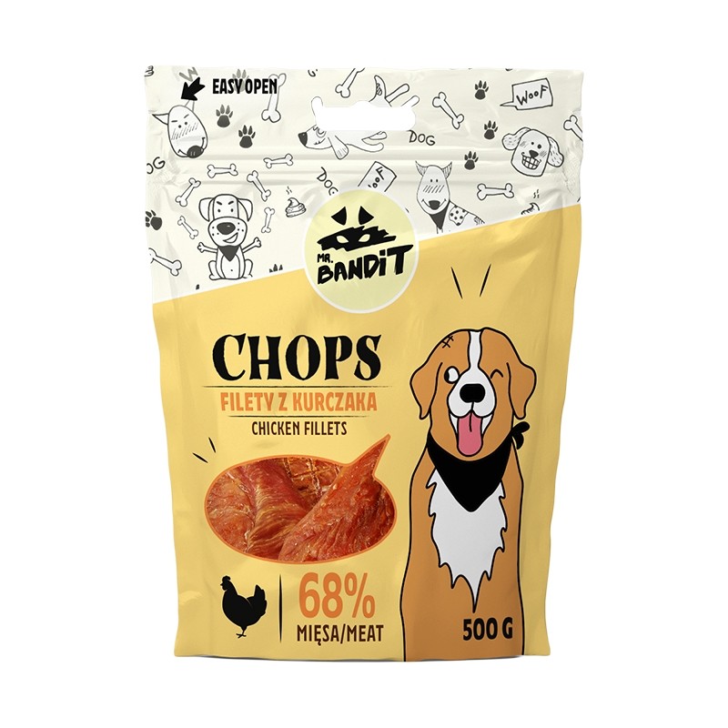 Przysmaki dla psa - Mr. Bandit Chops filety z kurczaka 500g