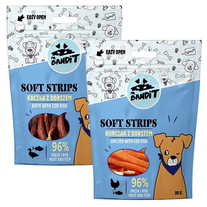 Przysmaki dla psa - Mr. Bandit Soft Strips 500g