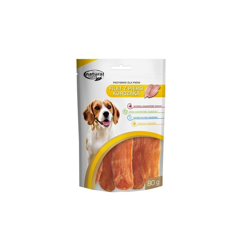 Przysmaki dla psa - Natural Taste Dog filet z piersi kurczaka 80g
