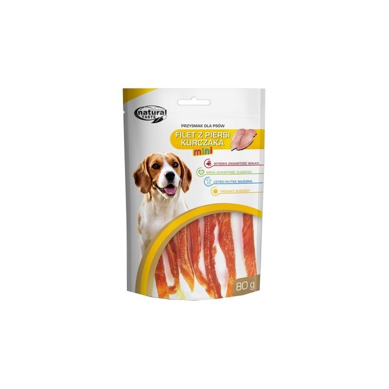 Przysmaki dla psa - Natural Taste Dog filet z piersi kurczaka mini 80g