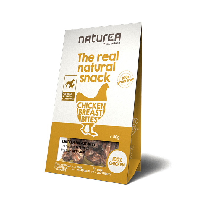 Przysmaki dla psa - Naturea Real Natural Snack bezzbożowy pierś z kurczaka 80g
