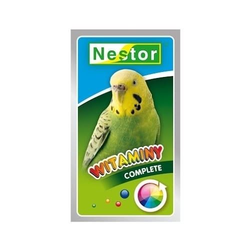 Karmy, przysmaki dla ptaków - Nestor Complete Witaminy dla małych papug 20g