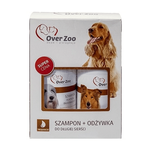 Higiena, pielęgnacja sierści - Over Zoo Dwupak Szampon i odżywka dla psów o długiej sierści