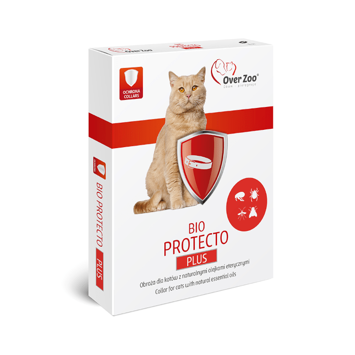 Preparaty lecznicze - Over Zoo Obroża BIO Protecto Plus dla kotów 35cm
