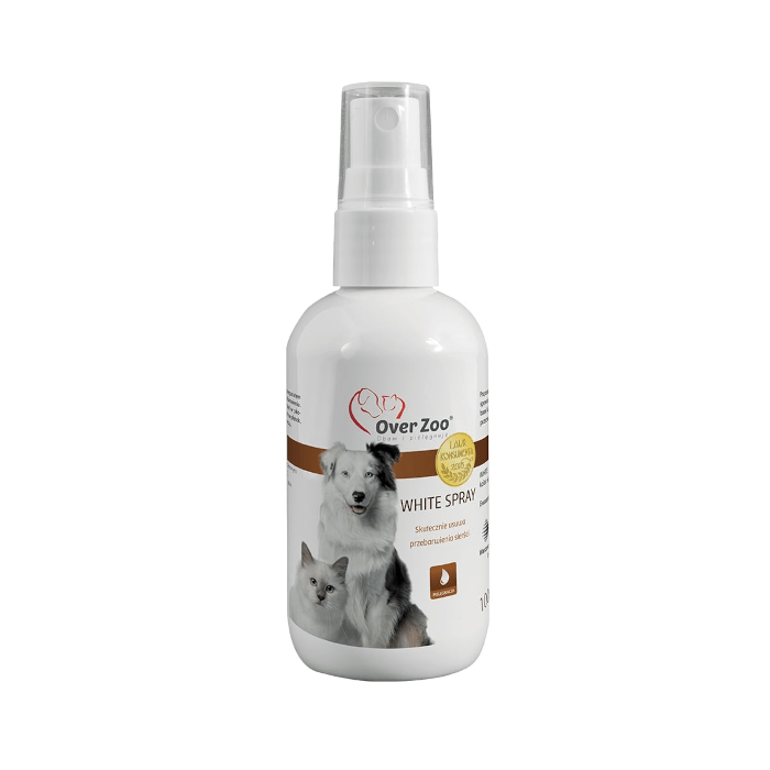 Higiena, pielęgnacja sierści - Over Zoo White Spray - płyn usuwający zażółcenia sierści 100ml
