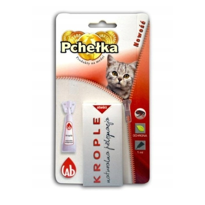Preparaty lecznicze - Pchełka Krople dla kota na pchły 1ml