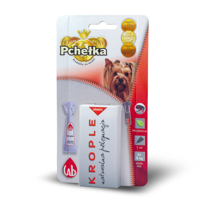 Preparaty lecznicze - Pchełka Krople na pchły 1ml dla średnich małych psów do 5kg