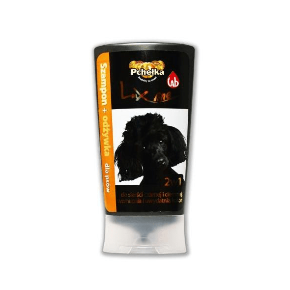 Higiena, pielęgnacja sierści - Pchełka Lux Line Szampon z odżywką dla psów o czarnej sierści 200ml