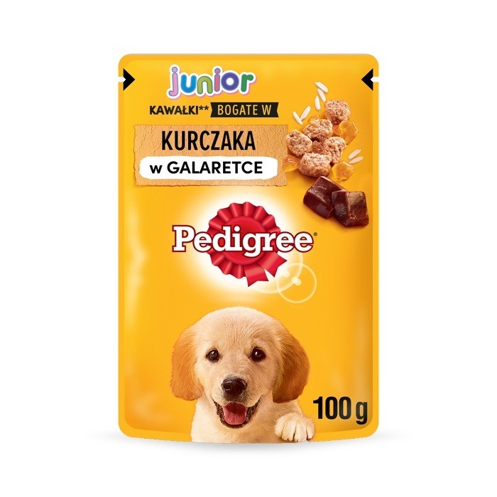 Karmy mokre dla psa - Pedigree Junior w galaretce 100g x 12