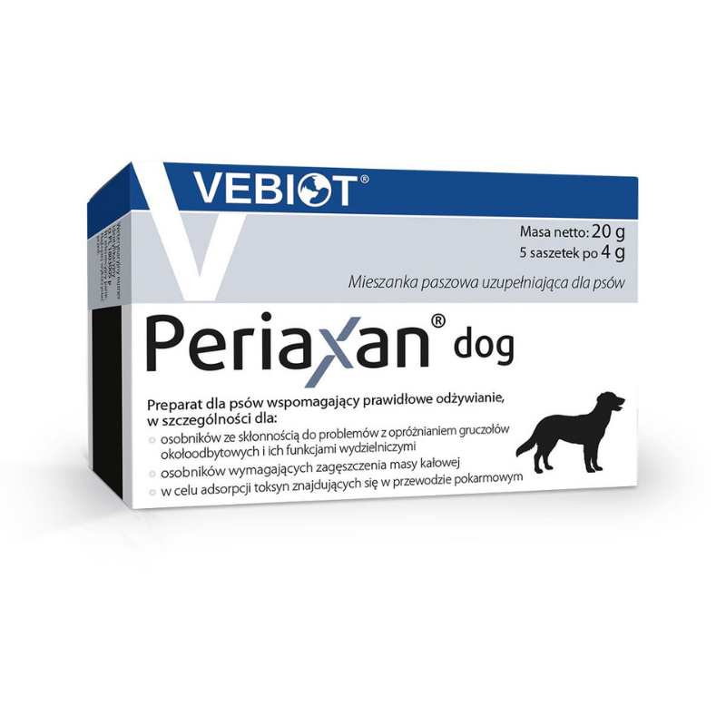 Suplementy - Vebiot Periaxan Dog na gruczoły okołoodbytowe 5 sasz.