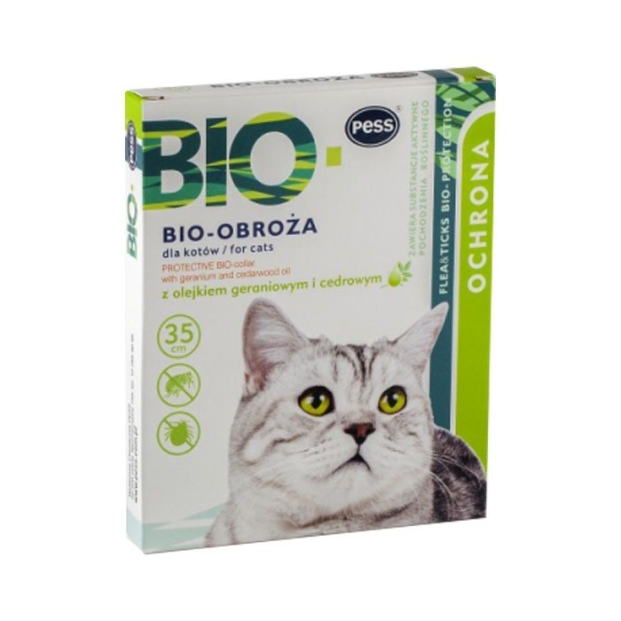 Preparaty lecznicze - PESS Bio-Obroża biologiczna dla kotów 35cm