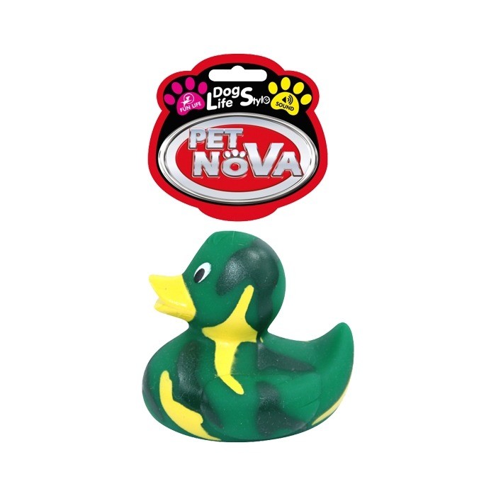 Zabawki - Pet Nova Kaczuszka dla psa piszcząca zielona 7cm