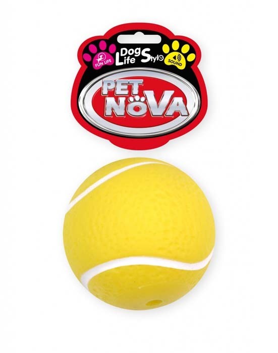 Zabawki - Pet Nova Piłka tenisowa Tenis Ball z gumy [rozmiar S] 7cm