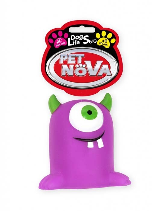 Zabawki - Pet Nova Potworek gumowy Monster z dźwiękiem 10cm
