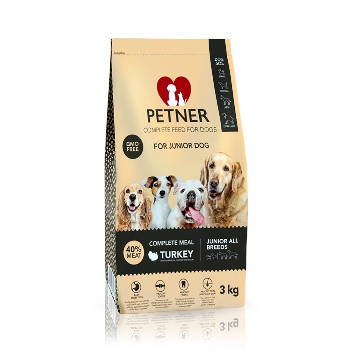 Petner Junior Dog All Breeds z indykiem Karmy suche dla psa - Petner Junior Dog All Breeds z indykiem