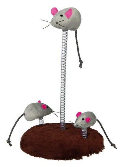 Zabawki - Trixie Myszy na sprężynie 30cm 3szt