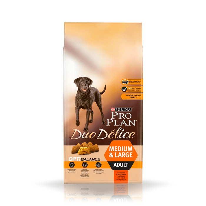 Karmy suche dla psa - Pro Plan Duo Delice Adult z wołowiną i ryżem
